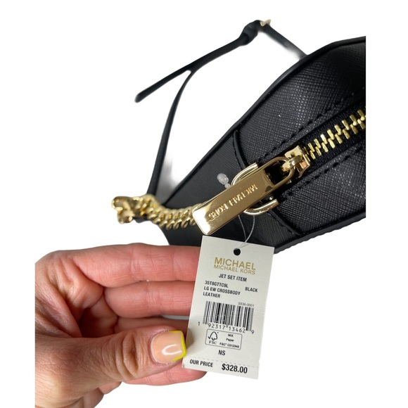 Michael Kors EW Crossbody bag Black Jet Set Large - Picture 8 of 11
